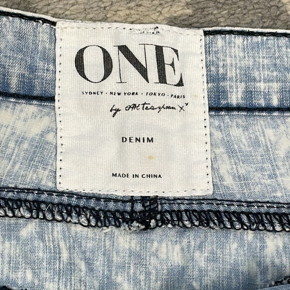 NWT One Teaspoon Luxe Harem Shorts Denim Classic Chambray Relaxed Sz 26 - Picture 10 of 16